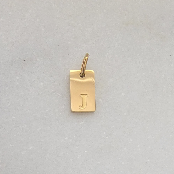 Small Tag Initial J