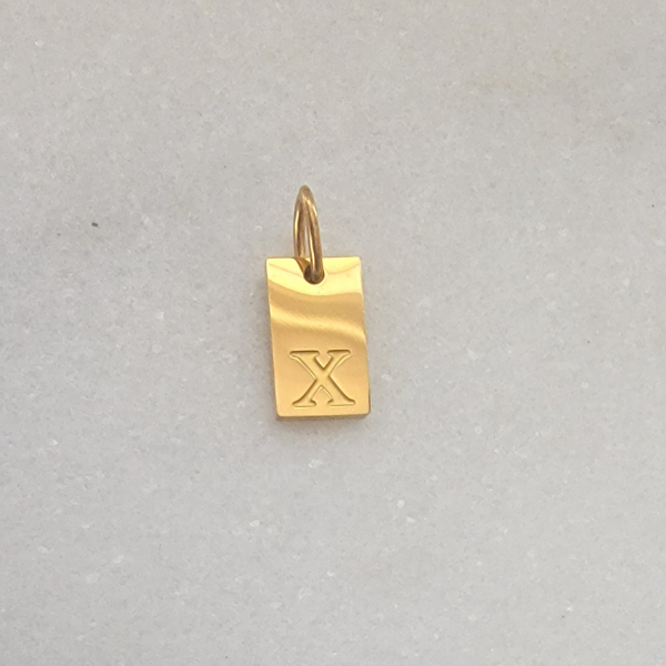 Small Tag Initial X