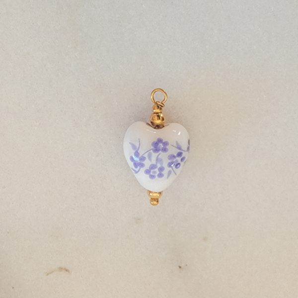 Medium Floral Heart Ceramic
