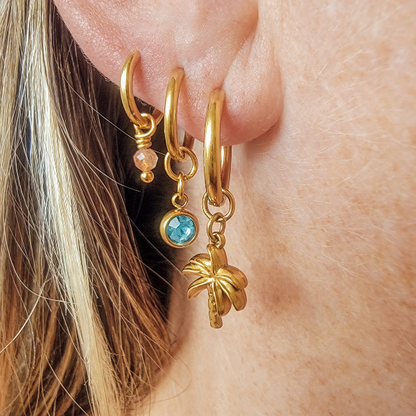 Sunstone Hoop Earrings