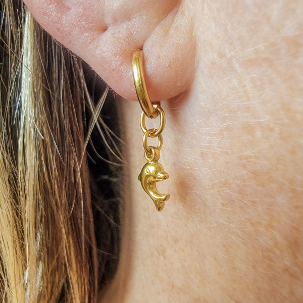 Dolphin Hoop Earrings