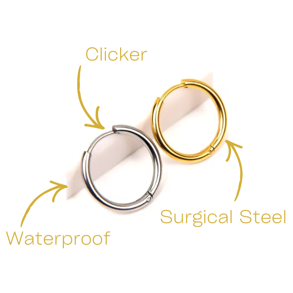 Dual Pearl Hoop Earrings