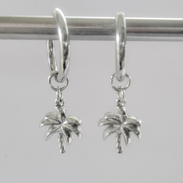 Palm Tree Hoop Earrings