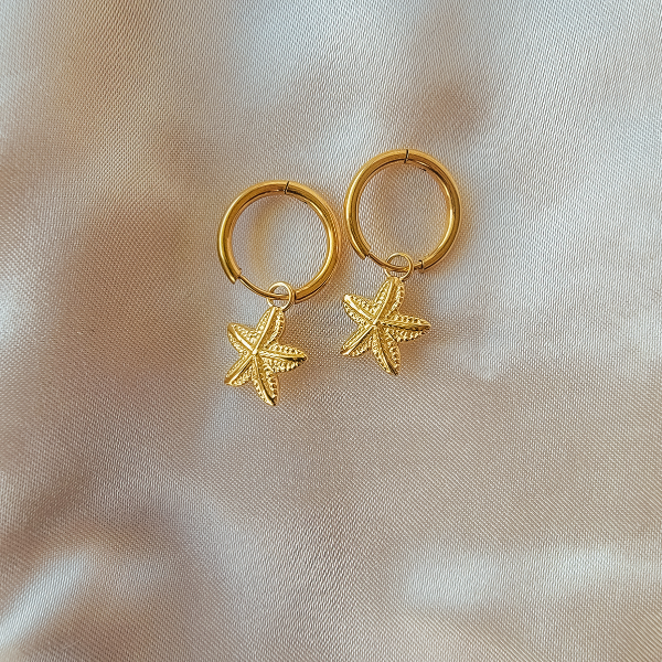 Starfish Hoop Earrings