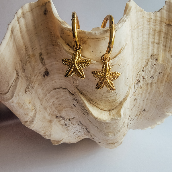 Starfish Hoop Earrings