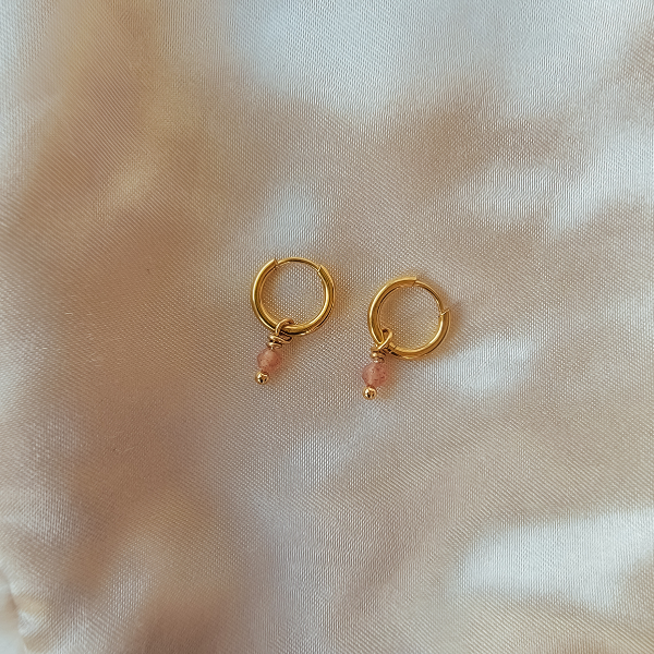 Sunstone Hoop Earrings