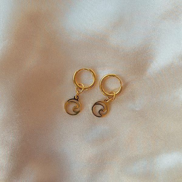 Wave Hoop Earrings