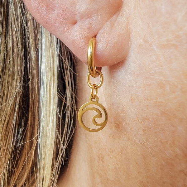 Wave Hoop Earrings