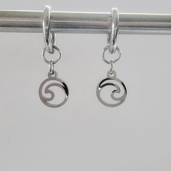 Wave Hoop Earrings
