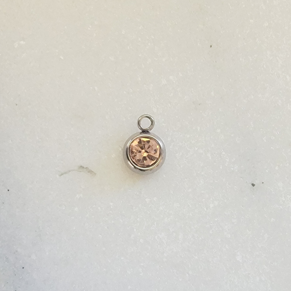 6mm Rhinestone - Light Pink